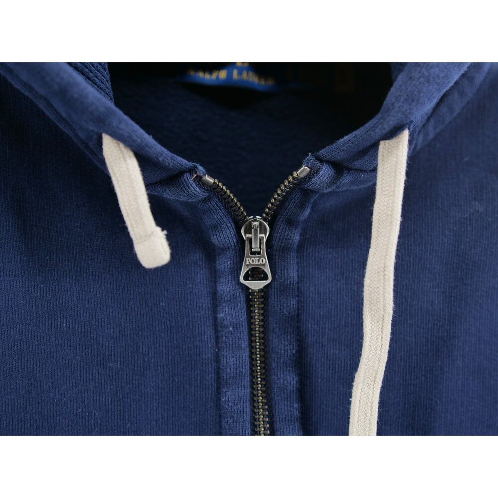 Polo Ralph Lauren Adult Large Waffle Thermal Pullover Hoodie Mens Dark Blue - Picture 4 of 9
